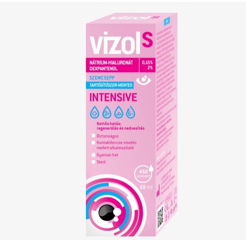 Vizol S szemcsepp intenzív tartósítószer mentes (10 ml)