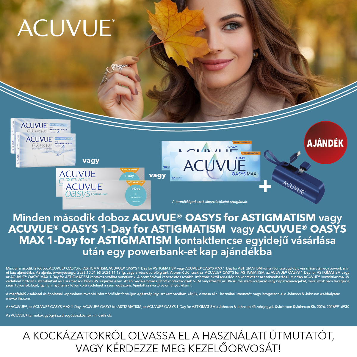 ACUVUE kontaktlencse akció - Ajándék powerbank