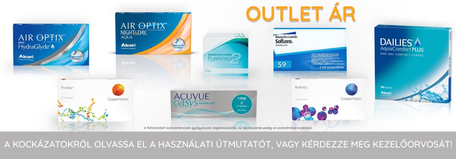 Közeli lejáratú kontaktlencsék akár 60% kedvezménnyel
